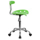 Apple Green |#| Vibrant Apple Green and Chrome Swivel Task Office Chair with Tractor Seat