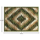 Green,4' x 5' |#| Southwestern Style Diamond Patterned Indoor Area Rug - Green - 4' x 5'