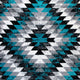 Turquoise,4' x 5' |#| Southwestern Style Diamond Patterned Indoor Area Rug - Turquoise - 4' x 5'