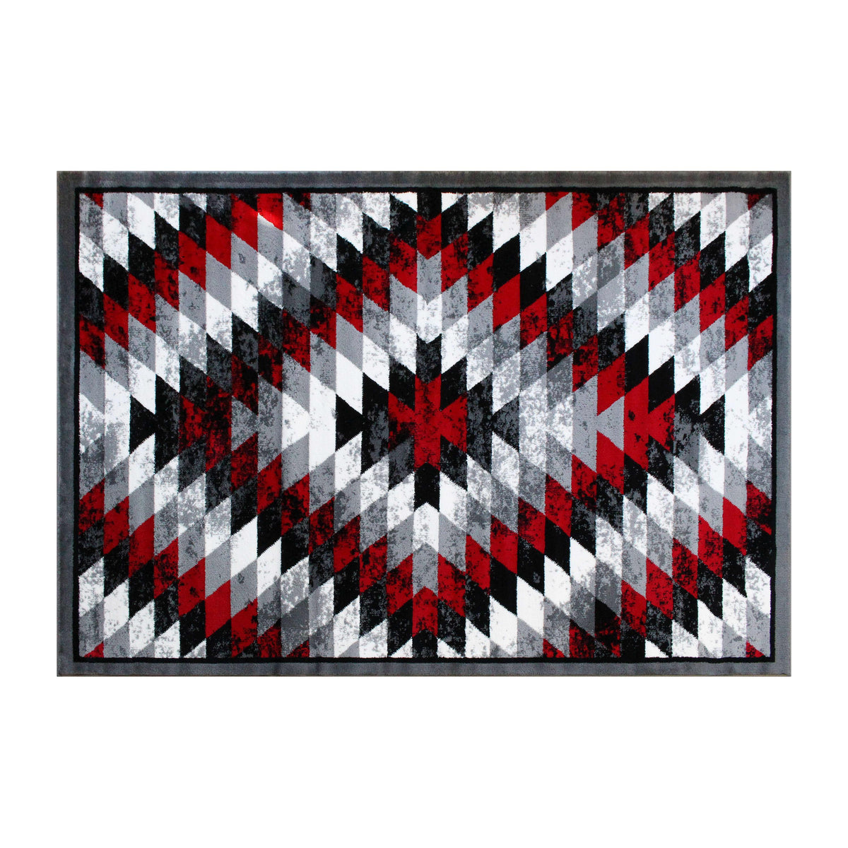 Red,5' x 7' |#| Southwestern Style Diamond Patterned Indoor Area Rug - Red - 5' x 7'