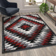 Red,5' x 7' |#| Southwestern Style Diamond Patterned Indoor Area Rug - Red - 5' x 7'