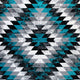 Turquoise,8' x 10' |#| Southwestern Style Diamond Patterned Indoor Area Rug - Turquoise - 8' x 10'