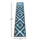 Turquoise,2' x 11' |#| Southwestern Style Diamond Patterned Indoor Area Rug - Turquoise - 2' x 11'