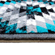 Turquoise,2' x 11' |#| Southwestern Style Diamond Patterned Indoor Area Rug - Turquoise - 2' x 11'