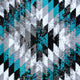 Turquoise,2' x 11' |#| Southwestern Style Diamond Patterned Indoor Area Rug - Turquoise - 2' x 11'