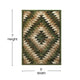 Green,5' x 7' |#| Southwestern Style Diamond Patterned Indoor Area Rug - Green - 5' x 7'