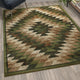 Green,5' x 7' |#| Southwestern Style Diamond Patterned Indoor Area Rug - Green - 5' x 7'