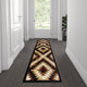 Brown,2' x 7' |#| Southwestern Style Diamond Patterned Indoor Area Rug - Brown - 2' x 7'