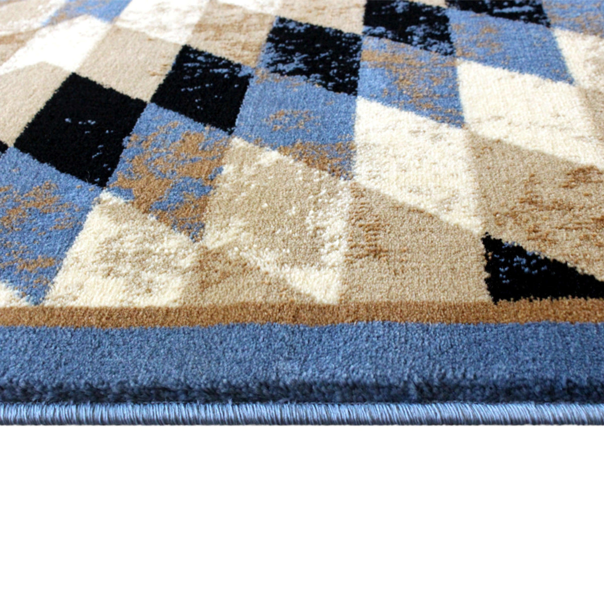 Blue,4' x 5' |#| Southwestern Style Diamond Patterned Indoor Area Rug - Blue - 4' x 5'