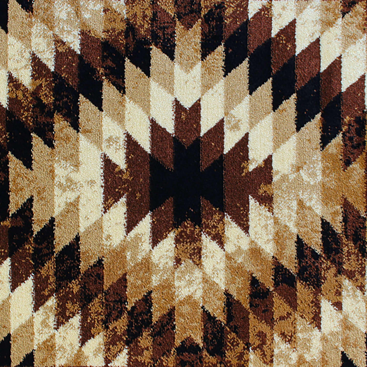 Brown,2' x 7' |#| Southwestern Style Diamond Patterned Indoor Area Rug - Brown - 2' x 7'