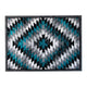 Turquoise,5' x 7' |#| Southwestern Style Diamond Patterned Indoor Area Rug - Turquoise - 5' x 7'