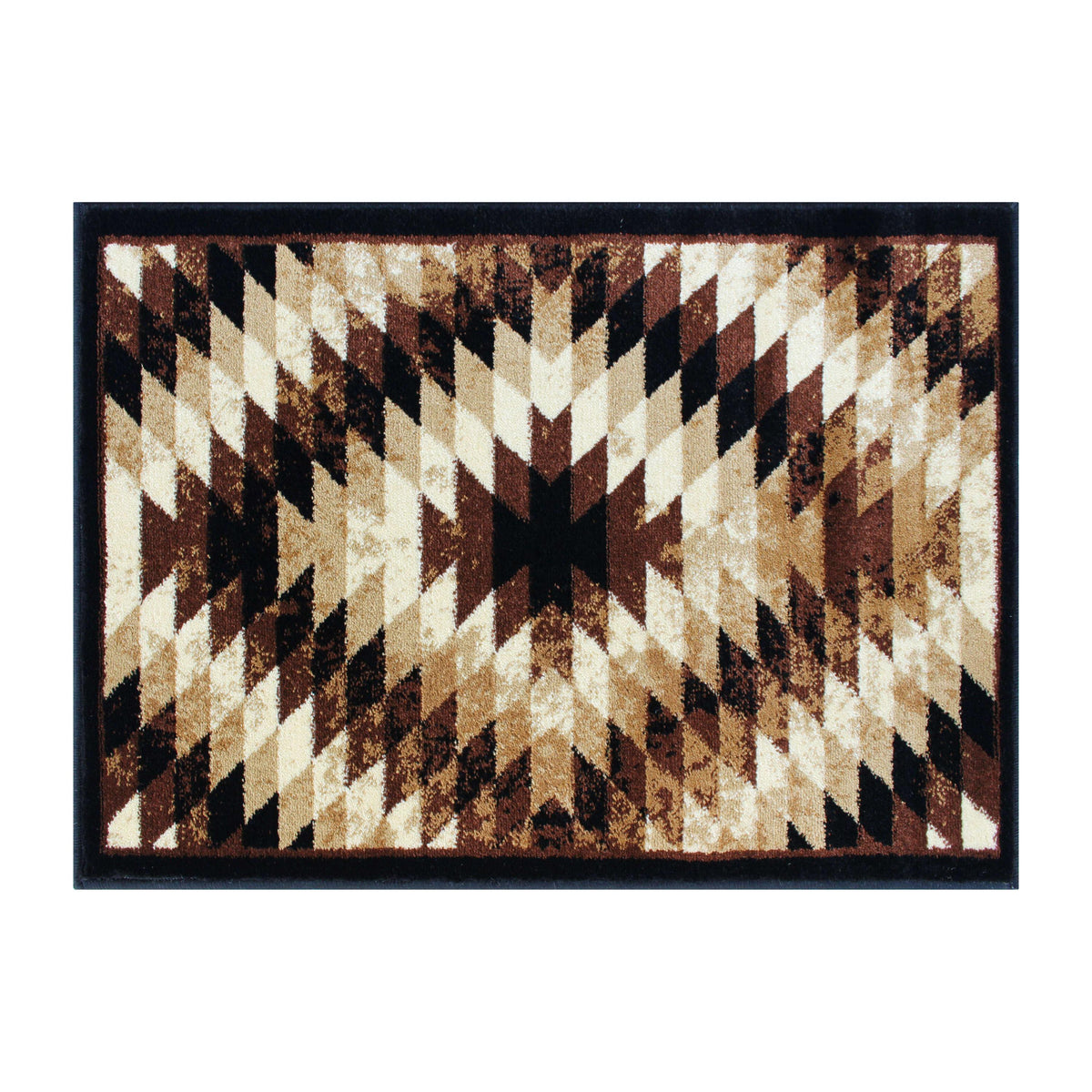 Brown,2' x 3' |#| Southwestern Style Diamond Patterned Indoor Area Rug - Brown - 2' x 3'
