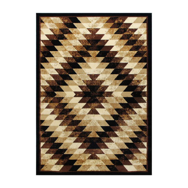 Brown,5' x 7' |#| Southwestern Style Diamond Patterned Indoor Area Rug - Brown - 5' x 7'
