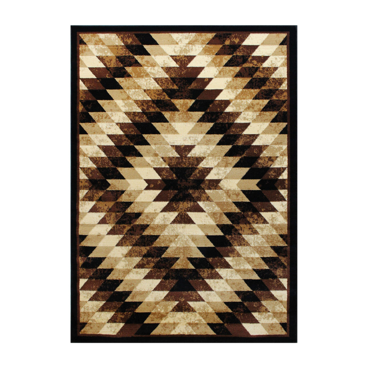 Brown,5' x 7' |#| Southwestern Style Diamond Patterned Indoor Area Rug - Brown - 5' x 7'