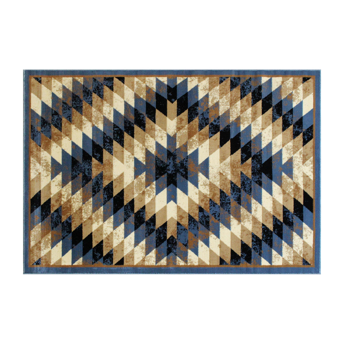 Blue,5' x 7' |#| Southwestern Style Diamond Patterned Indoor Area Rug - Blue - 5' x 7'