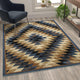 Blue,5' x 7' |#| Southwestern Style Diamond Patterned Indoor Area Rug - Blue - 5' x 7'