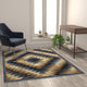 Blue,5' x 7' |#| Southwestern Style Diamond Patterned Indoor Area Rug - Blue - 5' x 7'