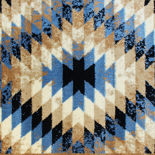 Turquoise,6' x 9' |#| Southwestern Style Diamond Patterned Indoor Area Rug - Turquoise - 6' x 9'