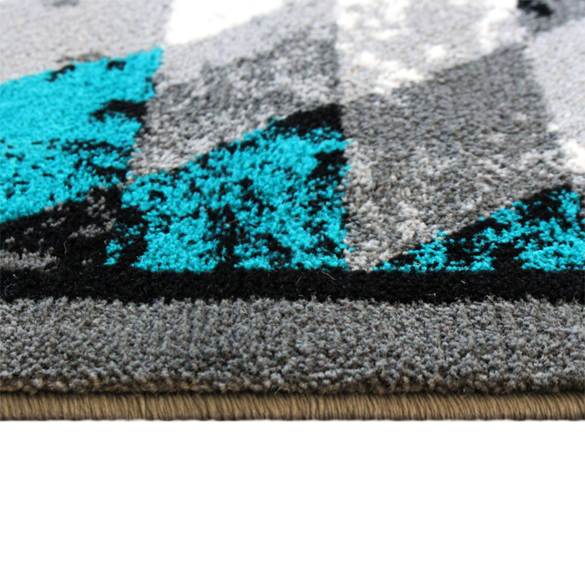 Turquoise,6' x 9' |#| Southwestern Style Diamond Patterned Indoor Area Rug - Turquoise - 6' x 9'