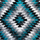 Turquoise,6' x 9' |#| Southwestern Style Diamond Patterned Indoor Area Rug - Turquoise - 6' x 9'