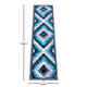 Turquoise,2' x 7' |#| Southwestern Style Diamond Patterned Indoor Area Rug - Turquoise - 2' x 7'