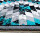 Turquoise,2' x 7' |#| Southwestern Style Diamond Patterned Indoor Area Rug - Turquoise - 2' x 7'
