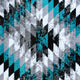 Turquoise,2' x 7' |#| Southwestern Style Diamond Patterned Indoor Area Rug - Turquoise - 2' x 7'
