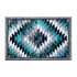 Teagan Collection Southwestern Area Rug - Olefin Rug with Jute Backing - Entryway, Living Room, Bedroom