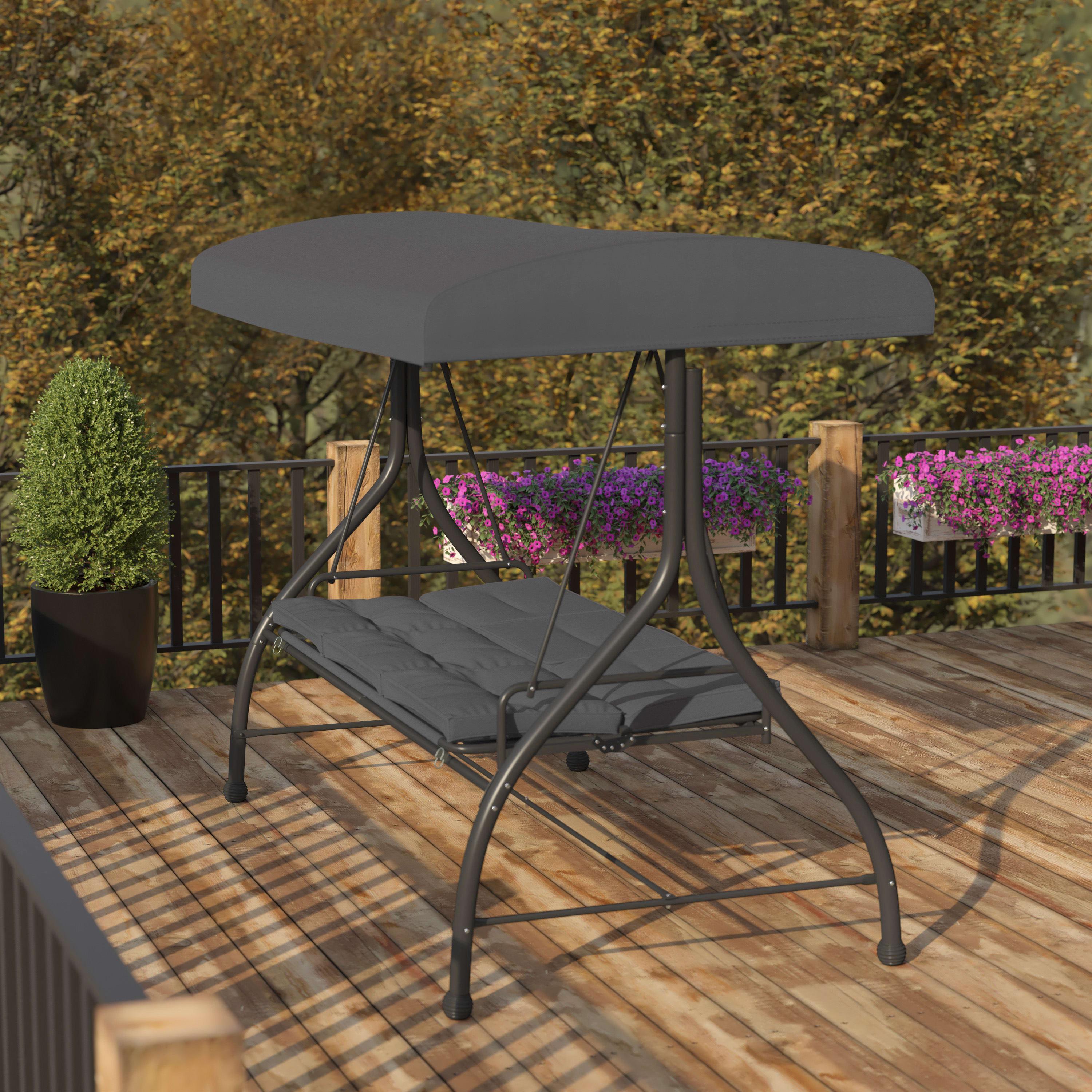 Patio swing with best sale table