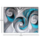 8' x 10' |#| Modern Ocean Wave Design Turquoise 8' x 10' Olefin Indoor Area Rug