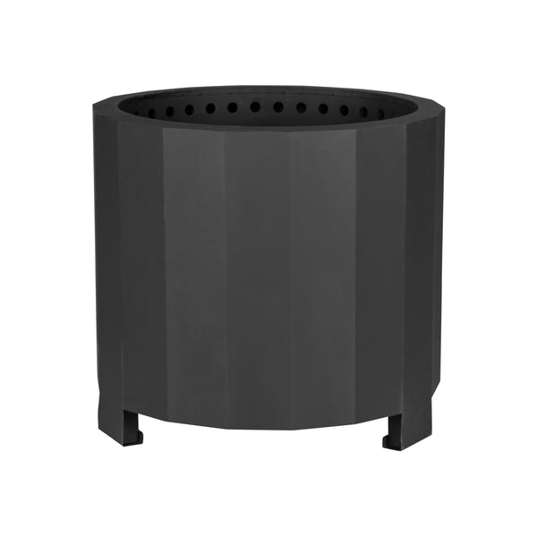 Black |#| Commercial Grade 19.5inch Outdoor Smokeless Wood Burning Fire Pit - Black