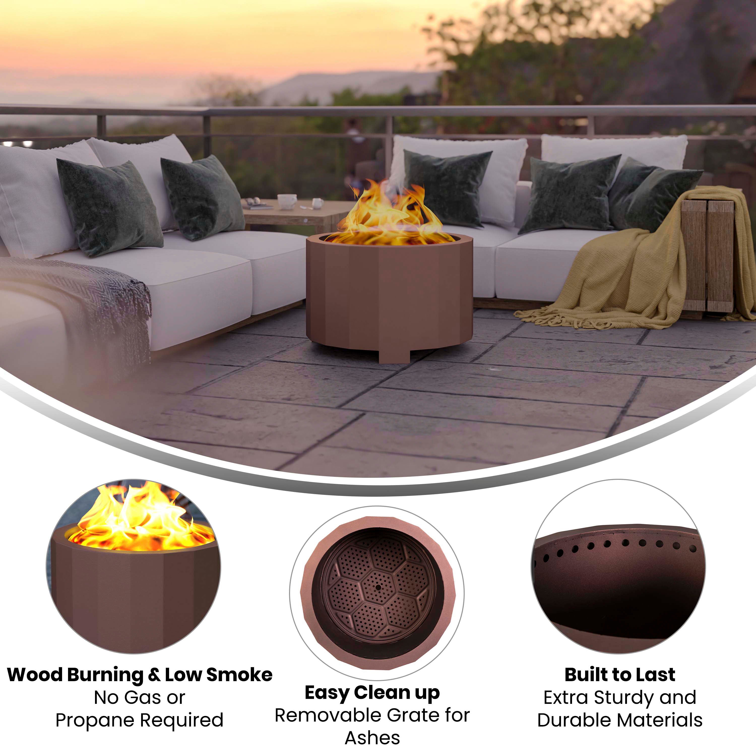 Outdoor Smokeless Fire Pit BLN-HY-B-2201FP-03- – BizChair
