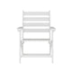 White |#| All-Weather Commercial Adirondack Dining Chair with Fold Out Cupholder - White