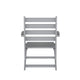 Gray |#| All-Weather Commercial Adirondack Dining Chair with Fold Out Cupholder - Gray