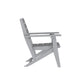 Gray |#| All-Weather Commercial Adirondack Dining Chair with Fold Out Cupholder - Gray