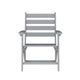 Gray |#| All-Weather Commercial Adirondack Dining Chair with Fold Out Cupholder - Gray