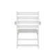 White |#| All-Weather Commercial Adirondack Dining Chair with Fold Out Cupholder - White