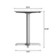 White Faux Marble/Silver Base |#| Commercial All-Weather 24" White Faux Marble HPL Tabletop with Silver X Base