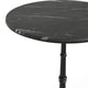 Black Faux Marble/Black Base |#| Commercial All-Weather 24" Black Faux Marble HPL Tabletop with Black Bistro Base