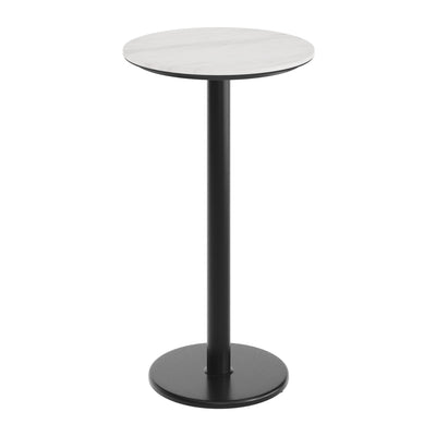 24" Round Commercial Seamless Surface Tabletop with Bar Height Base - View 1