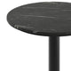 Black Faux Marble/Black Base |#| Commercial 24" Black Faux Marble HPL Tabletop with Black Table Height RD Base