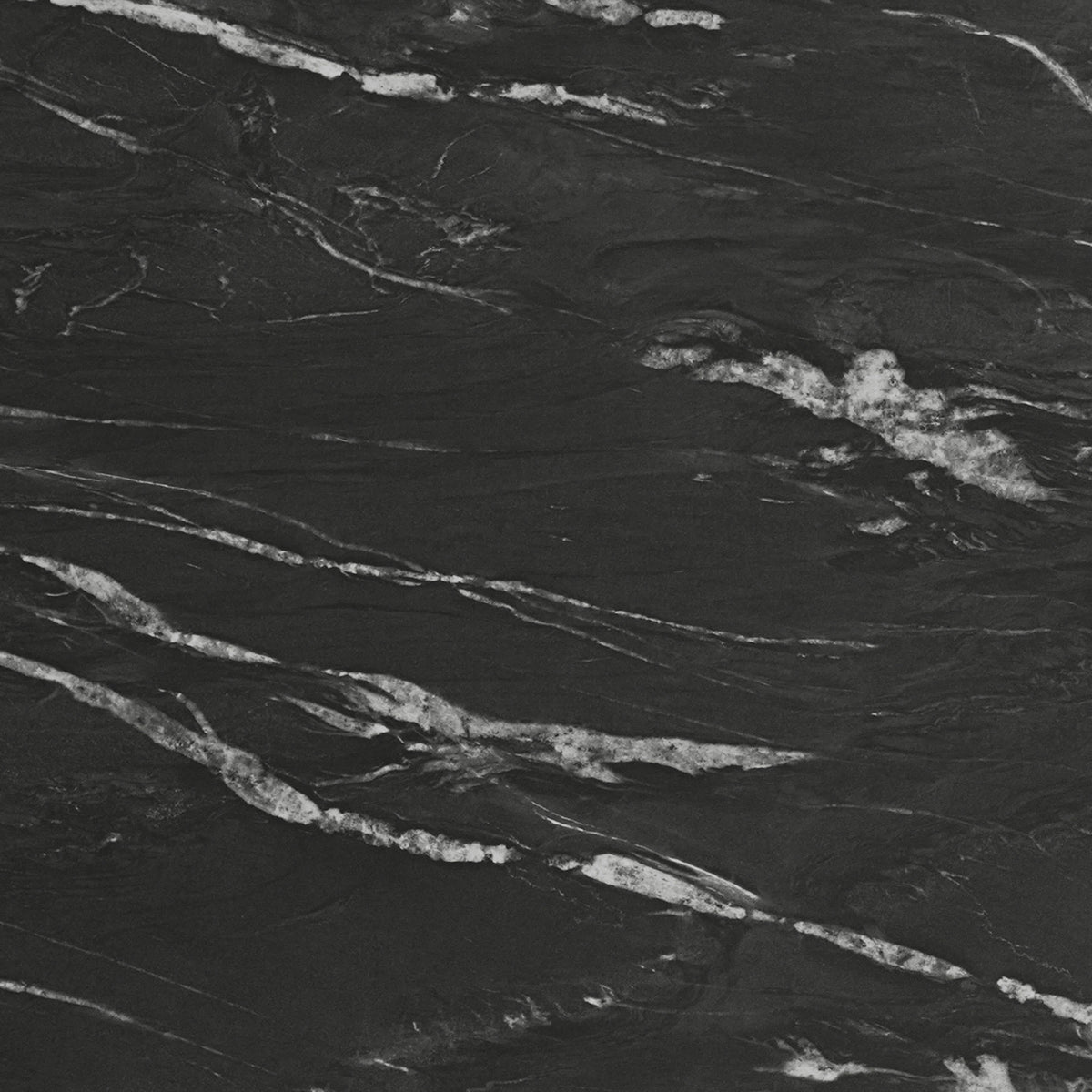 Black Faux Marble/Black Base |#| Commercial 24" Black Faux Marble HPL Tabletop with Black Table Height RD Base