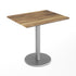 Natural/Silver Base |#| Commercial All-Weather 24x30 Natural HPL Tabletop with Silver RD Base