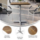 Natural/Silver Base |#| Commercial All-Weather 24x30 Natural HPL Tabletop with Silver X Base