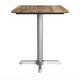 Natural/Silver Base |#| Commercial All-Weather 24x30 Natural HPL Tabletop with Silver X Base