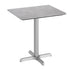 Gray Faux Concrete/Silver Base |#| Commercial All-Weather 24x30 Gray Faux Concrete HPL Tabletop with Silver X Base