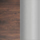 Dark Brown/Silver Base |#| Commercial All-Weather 24x30 Dark Brown HPL Tabletop with Silver X Base