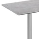 Gray Faux Concrete/Silver Base |#| Commercial All-Weather 24x30 Gray Faux Concrete HPL Tabletop with Silver X Base