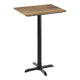 Natural/Black Base |#| Commercial 30x24 Natural HPL Tabletop with Black Bar Height X Base
