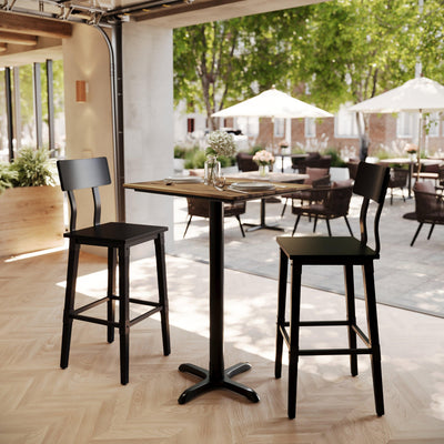 24" x 30" Commercial Seamless Surface Tabletop with Bar Height Crisscross Base - View 2